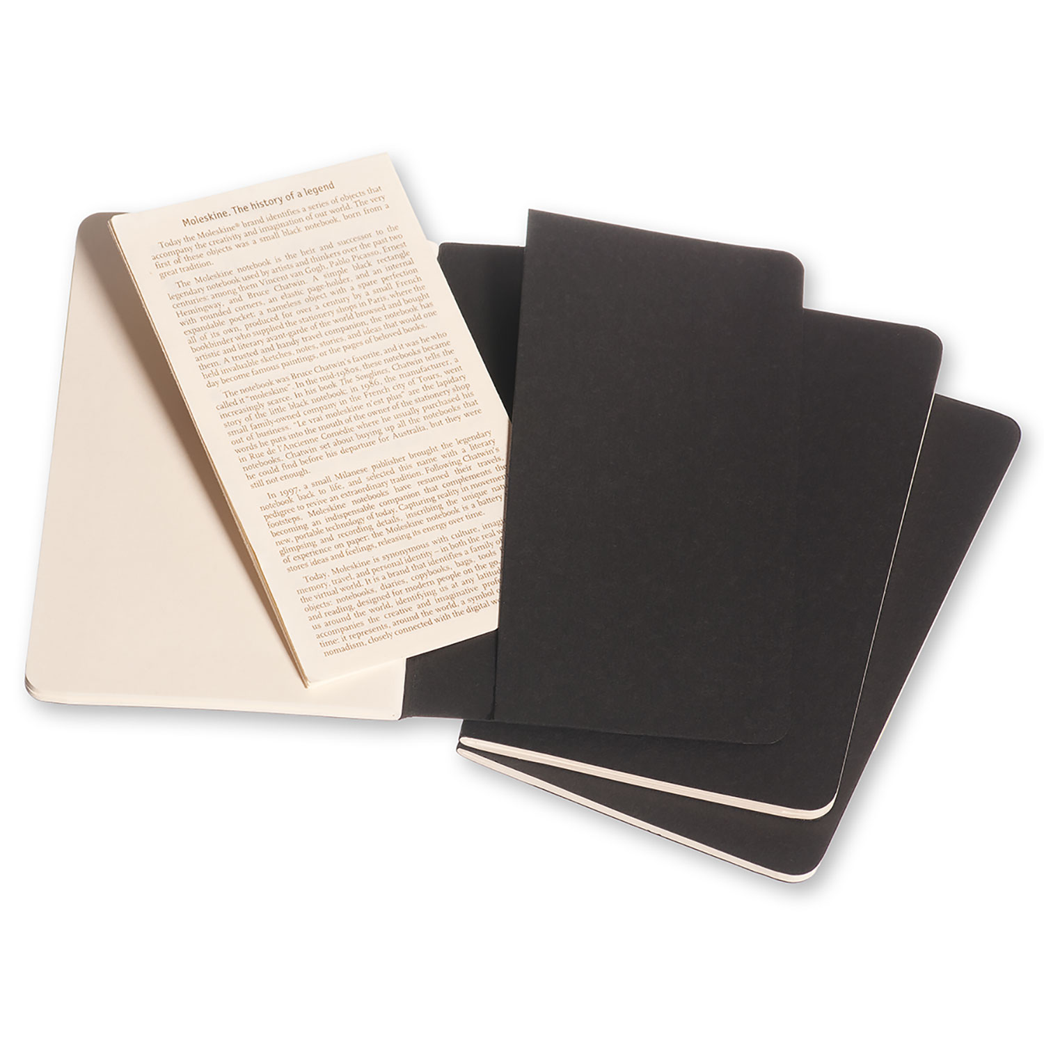 Moleskine Cahier Series 9788883704918 Journal, Black, 5-1/2 in L, 3-1/2 in W, Sewn Binding - 4