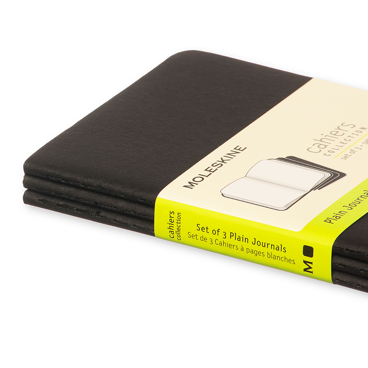 Moleskine Cahier Series 9788883704918 Journal, Black, 5-1/2 in L, 3-1/2 in W, Sewn Binding - 5