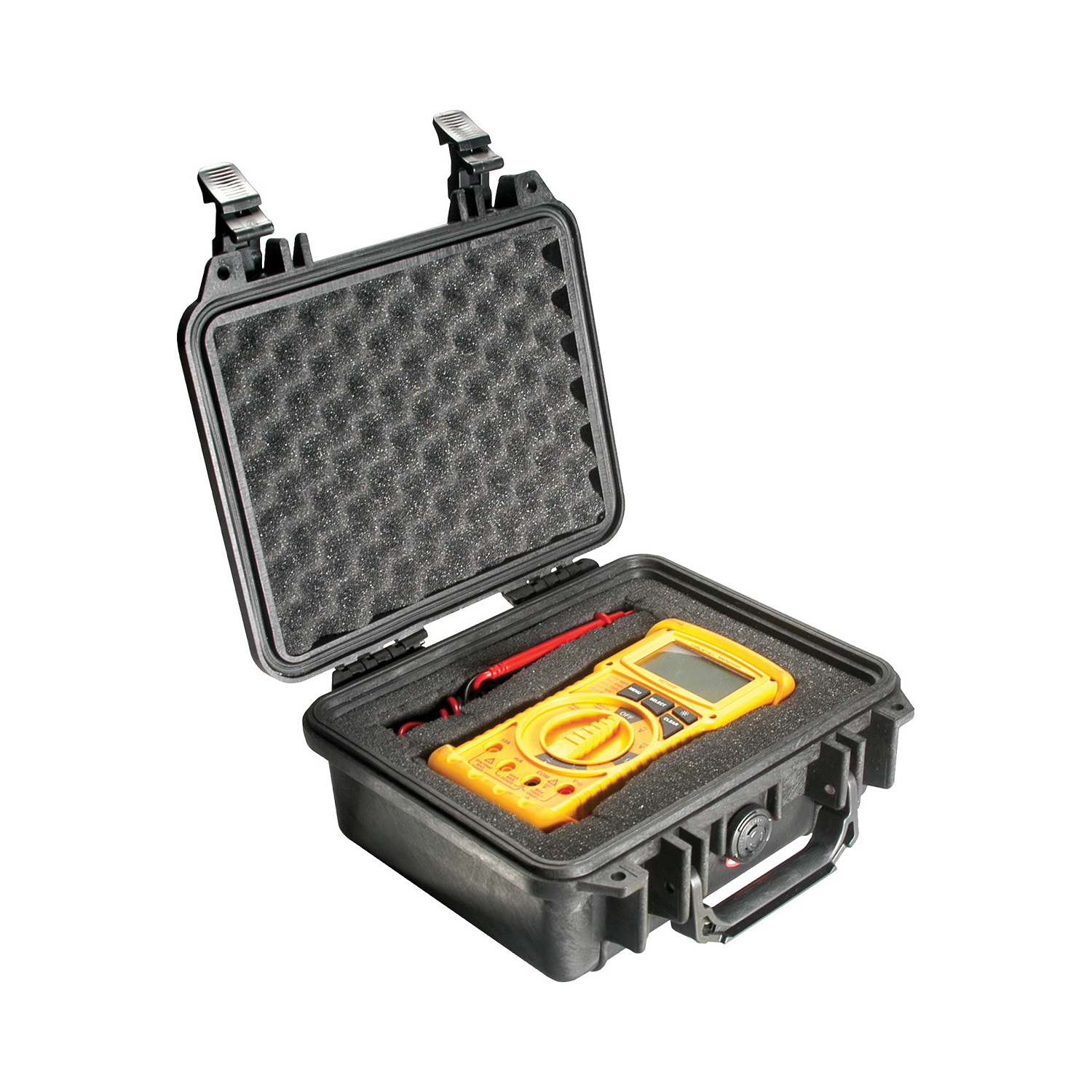 Pelican 1200-000-110 Protector Case, 10.62 in L, 9.68 in W, 4.87 in H, Polypropylene, Black - 3