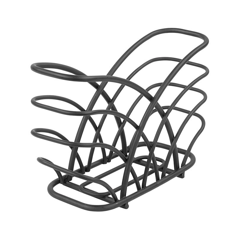 Spectrum 97810 Flower Napkin Holder, 2-1/2 in L, 7-1/2 in W, Steel, Black - 2