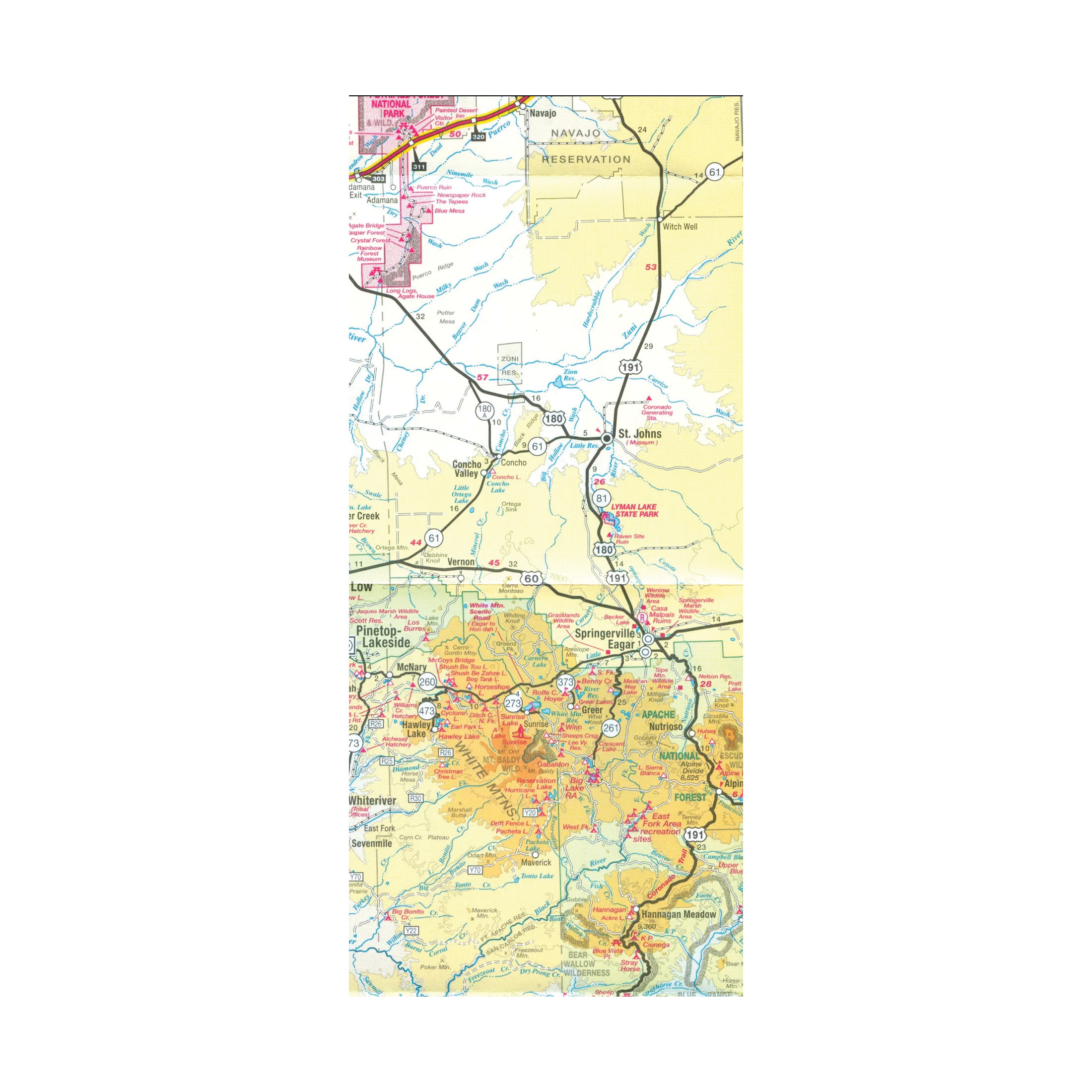 GTR Mapping 1881262146 Topographic Recreational Map, 29 in L, 37 in W, Arizona - 2
