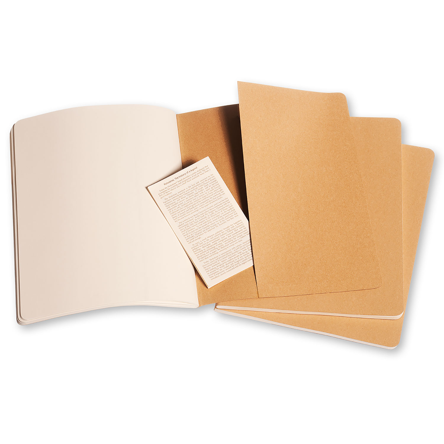 Moleskine Cahier Series 9788883705069 Journal, Kraft, 9-3/4 in L, 7-1/2 in W, Sewn Binding, Plain - 4