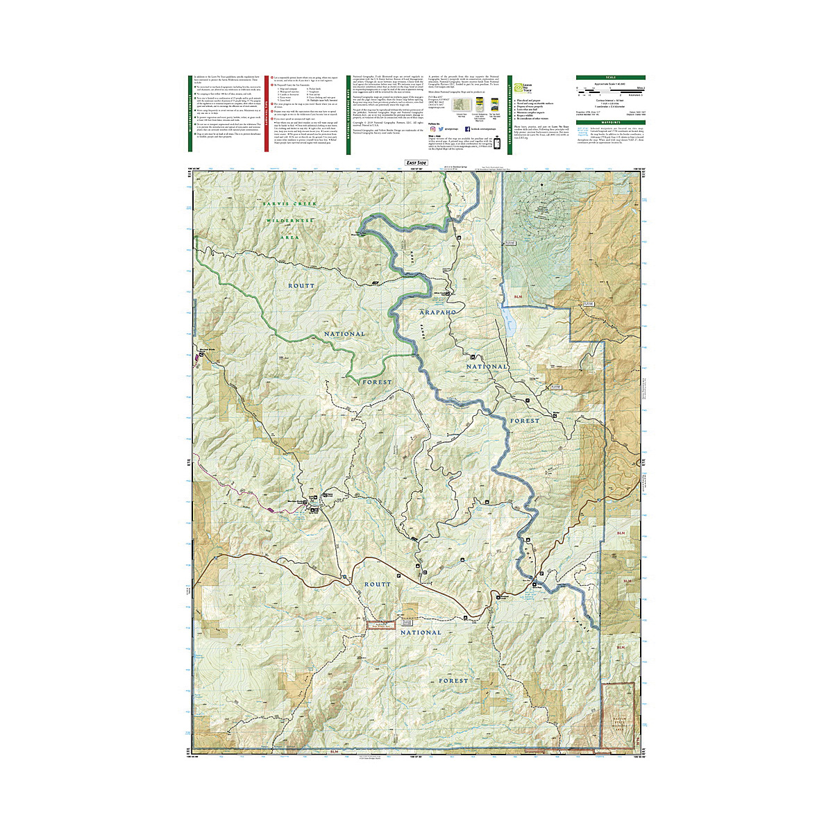 National Geographic 119 Trail Map, Gore Pass, Yampa - 3