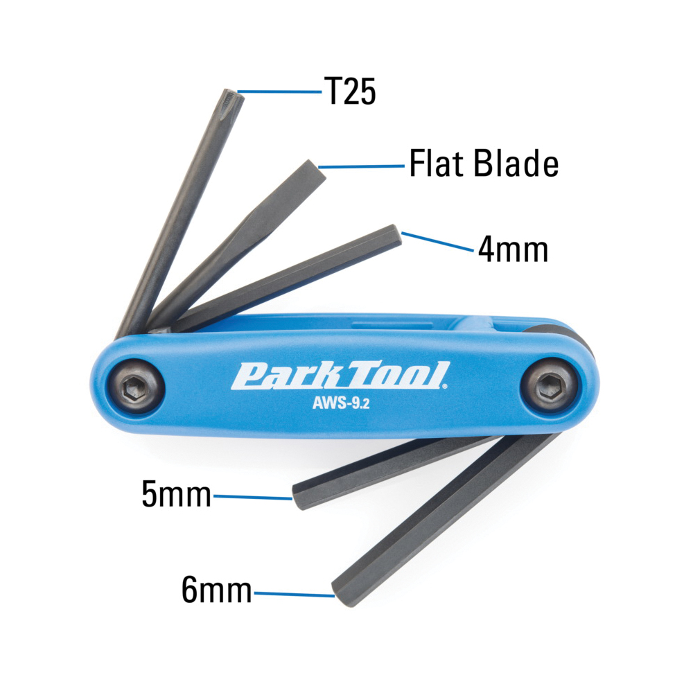 Park Tool AWS-9.2 Fold-Up Hex Wrench Set - 3