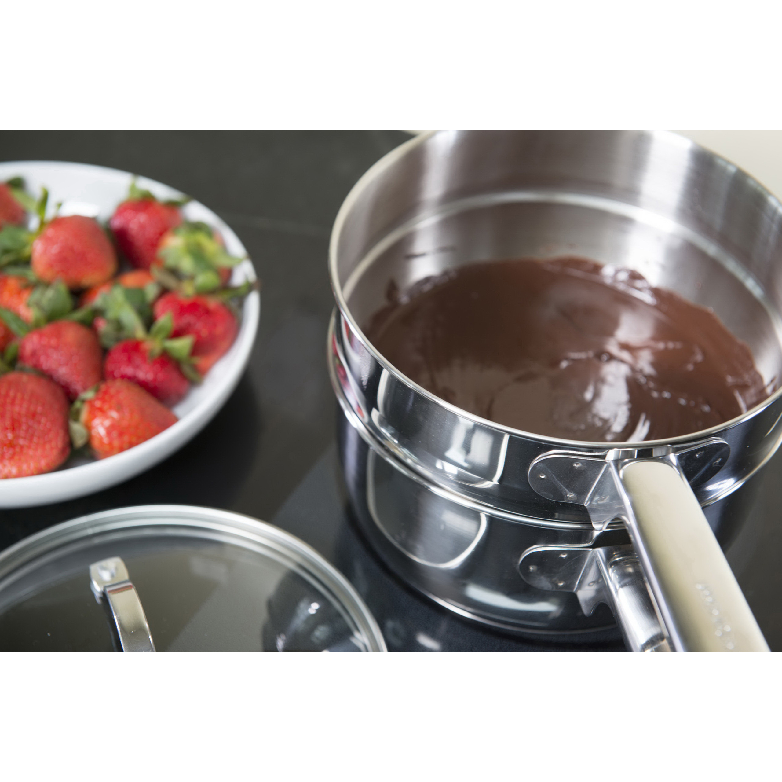 Endurance TDB-2 Induction Double Boiler, 2 qt, 6 in H Boiler, Stainless Steel - 4