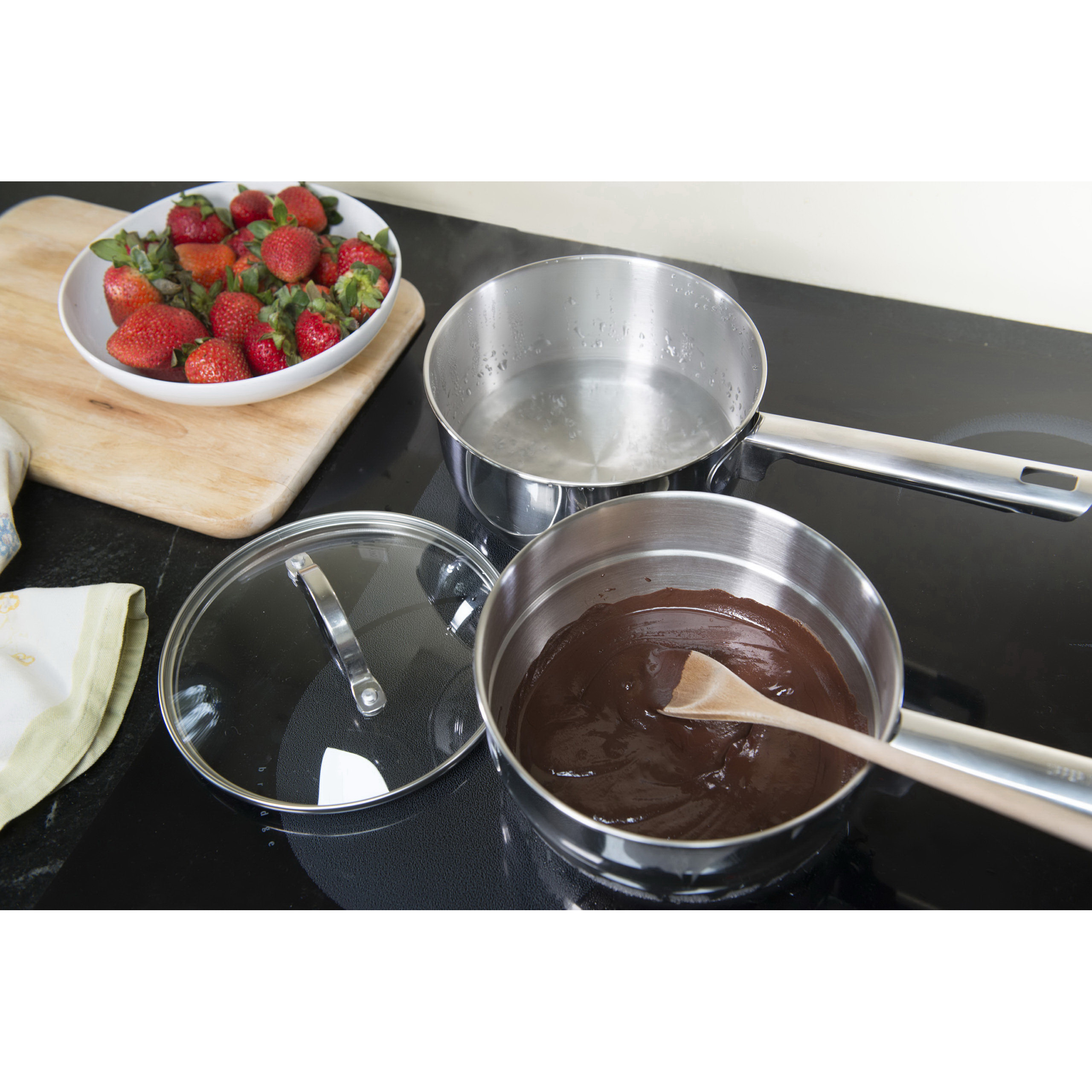 Endurance TDB-2 Induction Double Boiler, 2 qt, 6 in H Boiler, Stainless Steel - 5