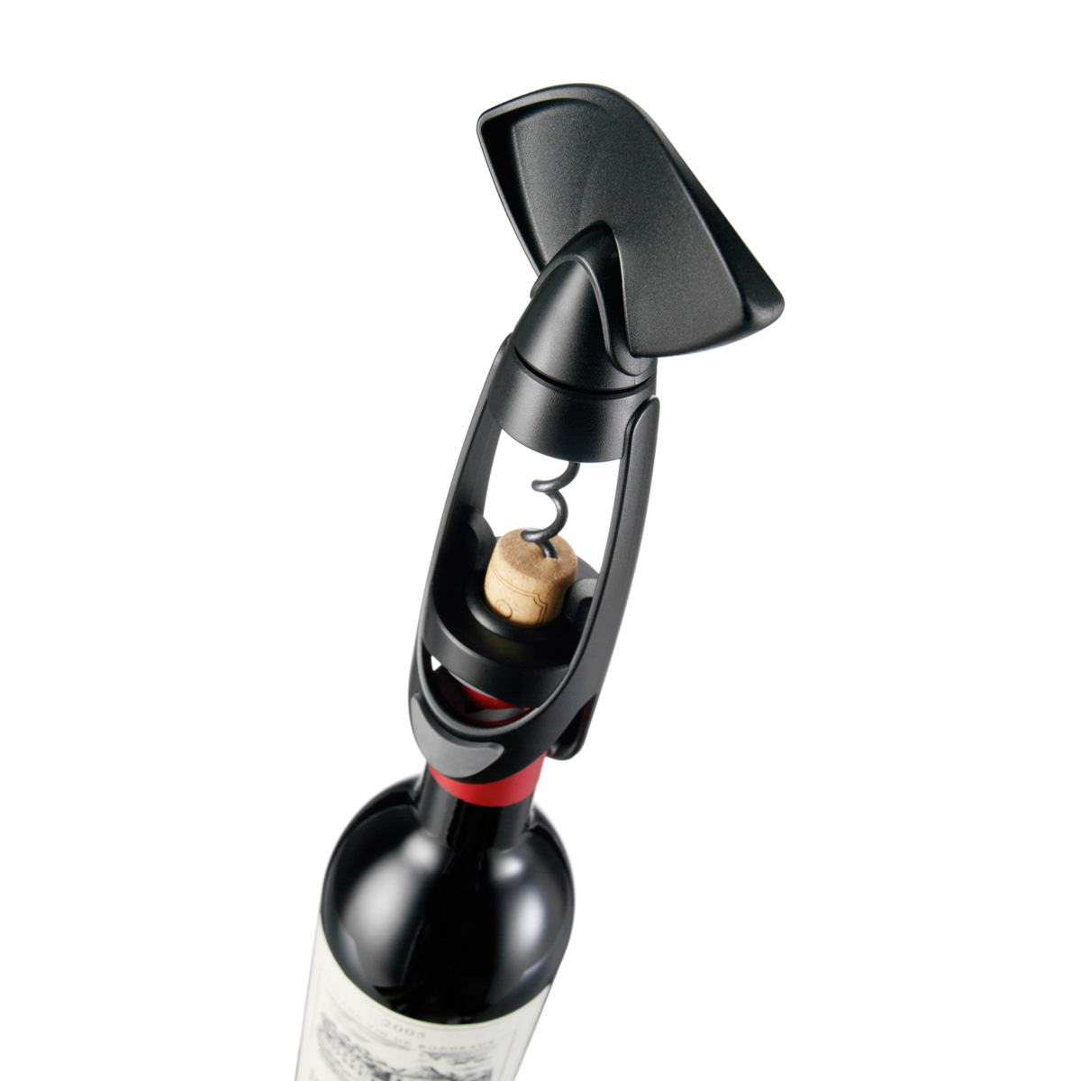 Vacu Vin 6852460 Corkscrew Twister, Plastic/Rubber/Steel, Black - 2