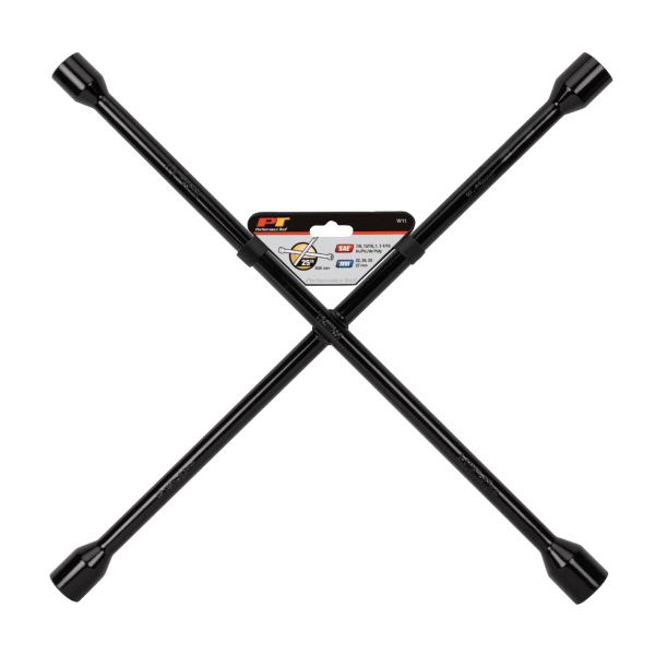 Performance Tool W11 Lug Wrench, Four-Way Socket, 7/8, 15/16, 1, 1-1/16 in Socket, 25 in L, Steel, Powder-Coated - 2