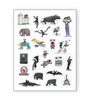 Pomegranate BS001 Stickers Book, 11 in L, 8-1/2 in W - 2