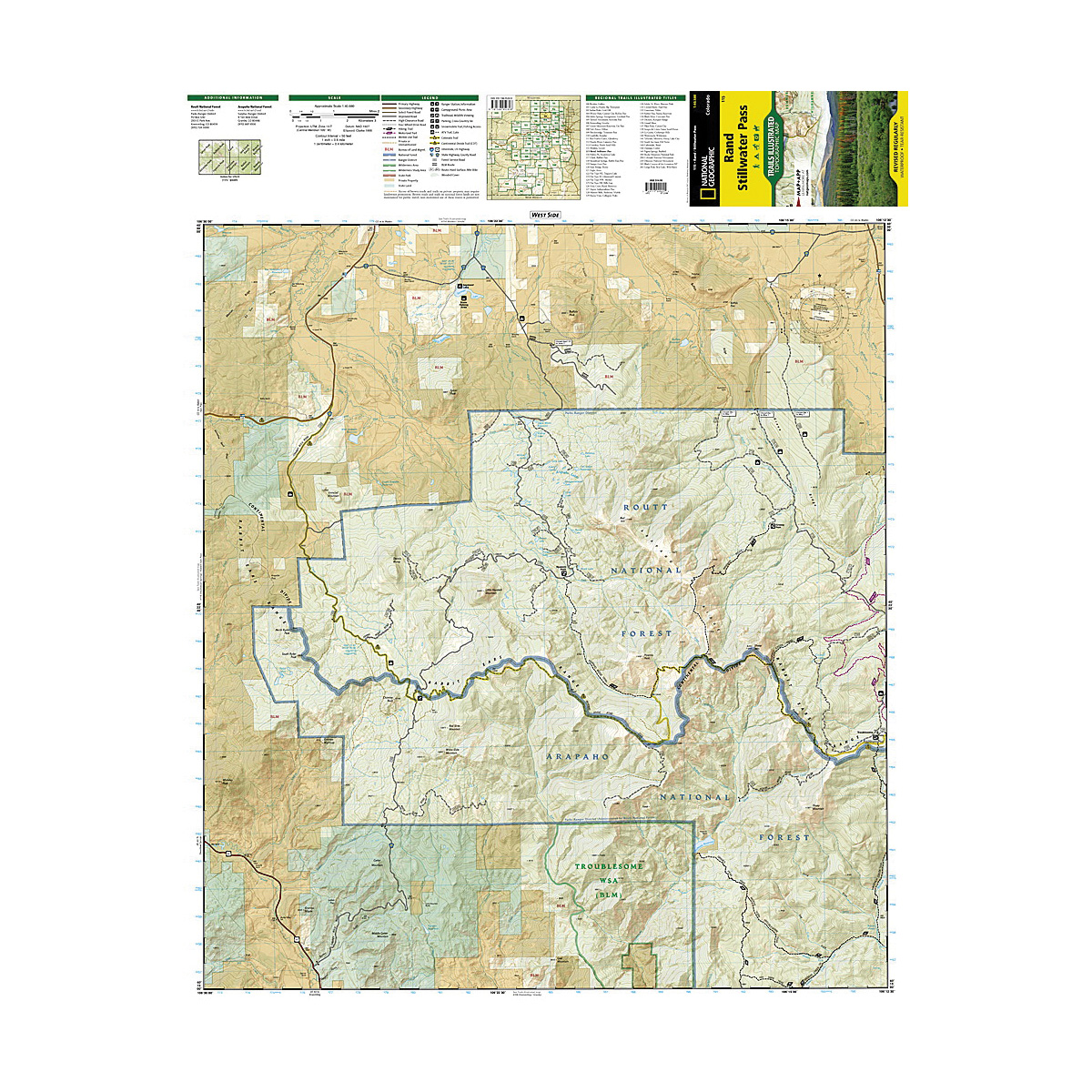 National Geographic 115 Topographic Map, Rand, Stillwater Pass - 2