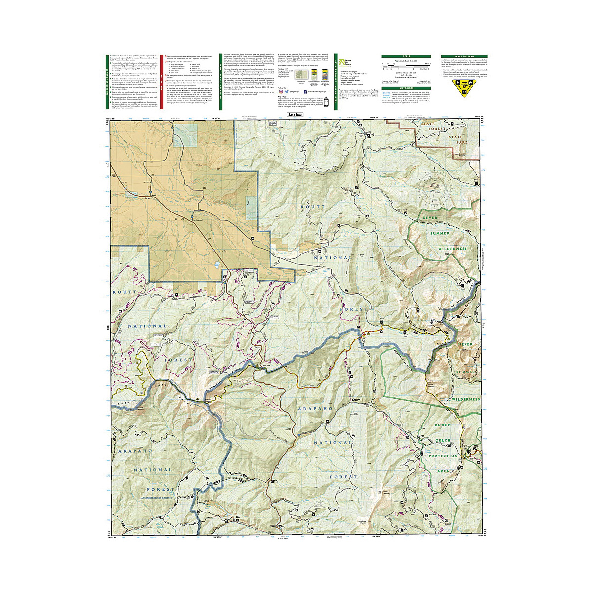 National Geographic 115 Topographic Map, Rand, Stillwater Pass - 3