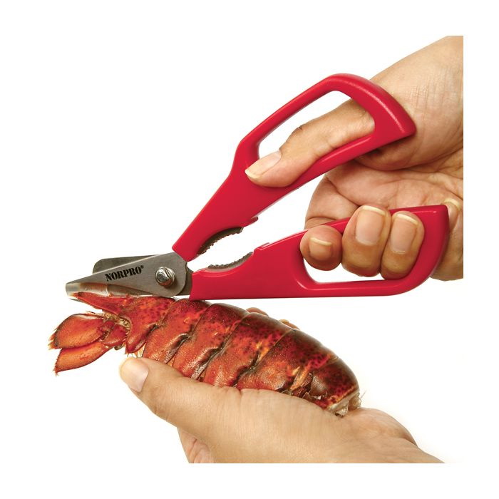 Norpro 6516 Ultimate Seafood Shears, Stainless Steel Blade, Red/Silver, 7-1/2 in OAL - 3
