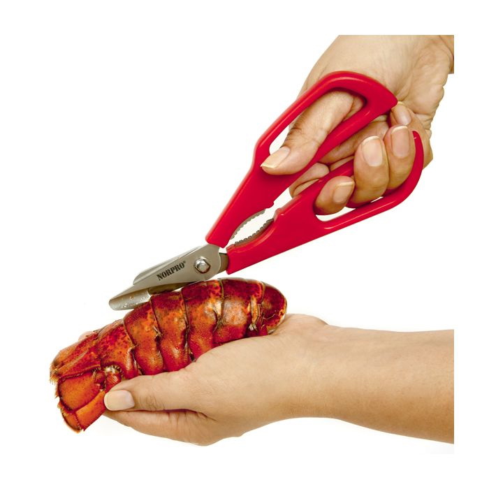 Norpro 6516 Ultimate Seafood Shears, Stainless Steel Blade, Red/Silver, 7-1/2 in OAL - 4