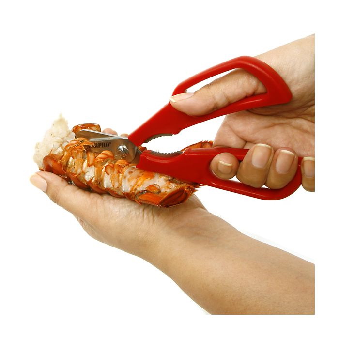Norpro 6516 Ultimate Seafood Shears, Stainless Steel Blade, Red/Silver, 7-1/2 in OAL - 5