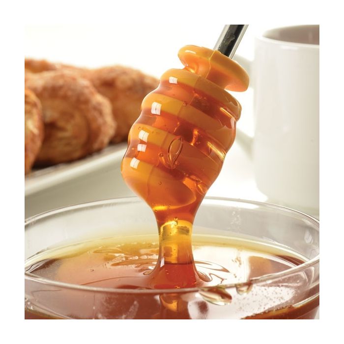 Norpro 7461D Honey Dipper, 6 in L, Stainless Steel/Silicone - 3