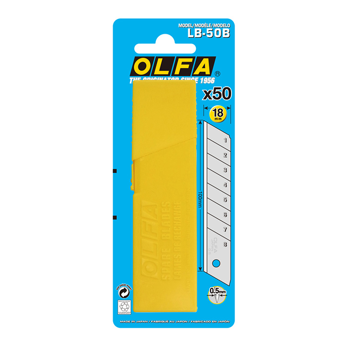 Olfa LB-50B Blade, 100 mm L, Carbon Steel, Heavy-Duty Edge - 2