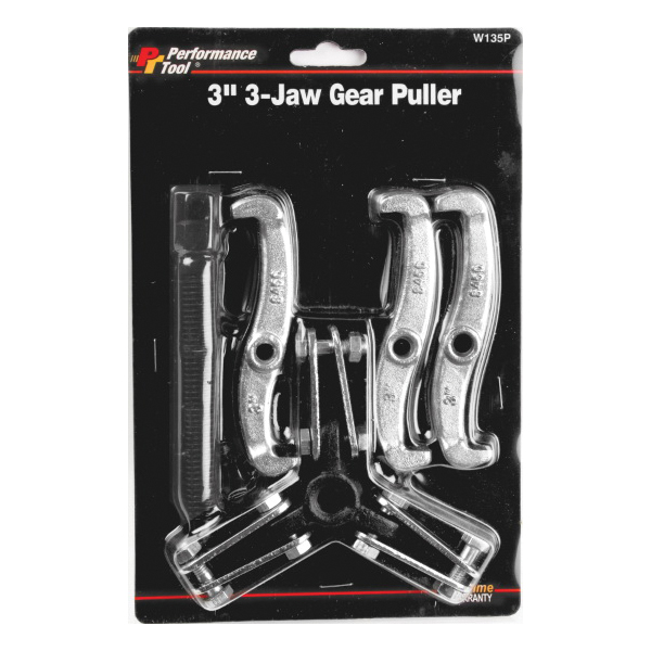 Performance Tool W135P Jaw Gear Puller, 3 in Max Grip W, 3-Arm, Steel - 2