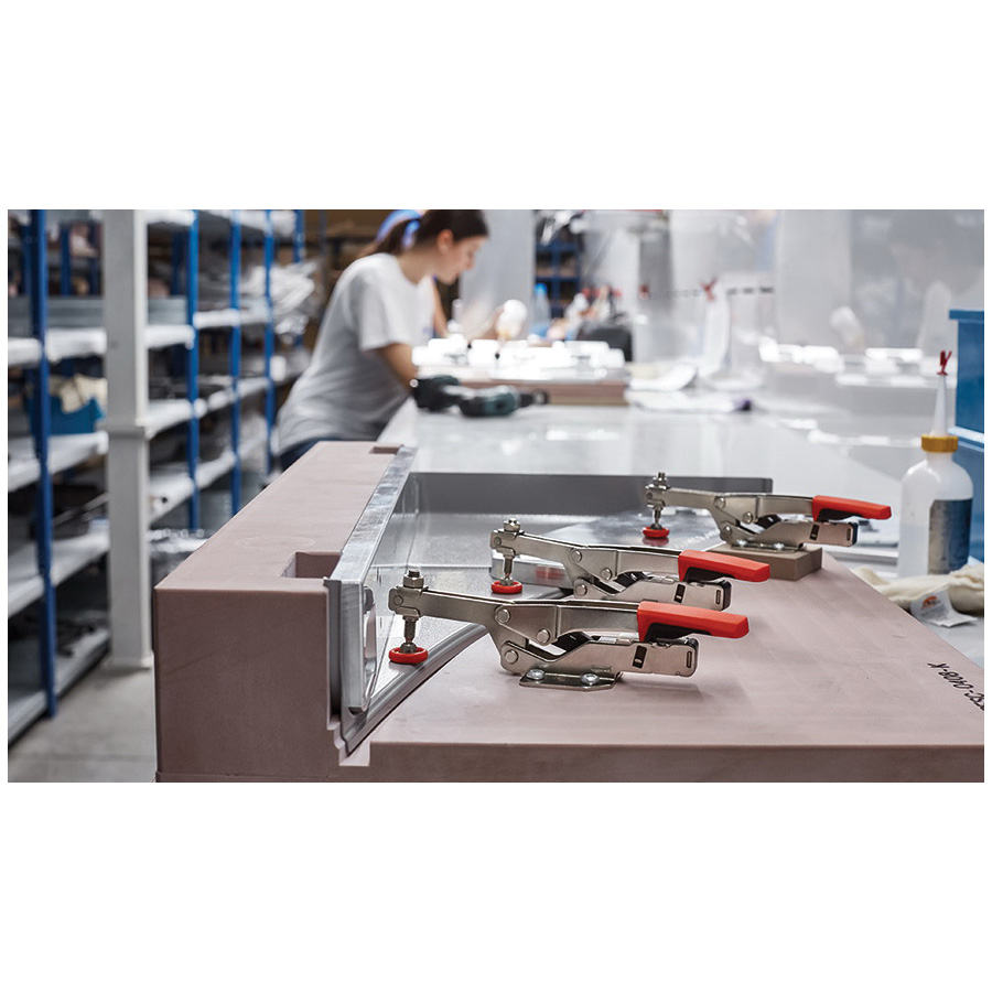 Bessey STC-HH20 Toggle Clamp, 450 N Clamping, 13/16 in Max Opening Size, 1/2 to 1-1/4 in D Throat, Steel Body - 5