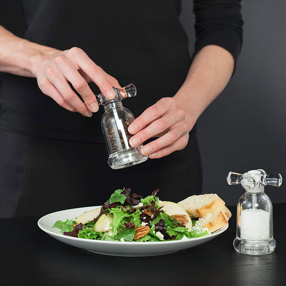 Cole & Mason H63018P Salt and Pepper Mill Set, Acrylic, Clear - 4