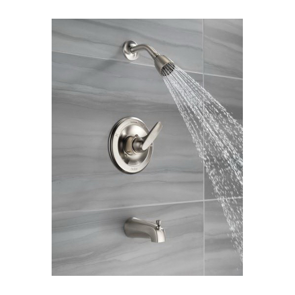 Delta 13 Series BT13410-SS Tub and Shower Trim, 1.75 gpm Showerhead, 1-Spray Setting, Diverter Tub Spout, 1-Handle - 3
