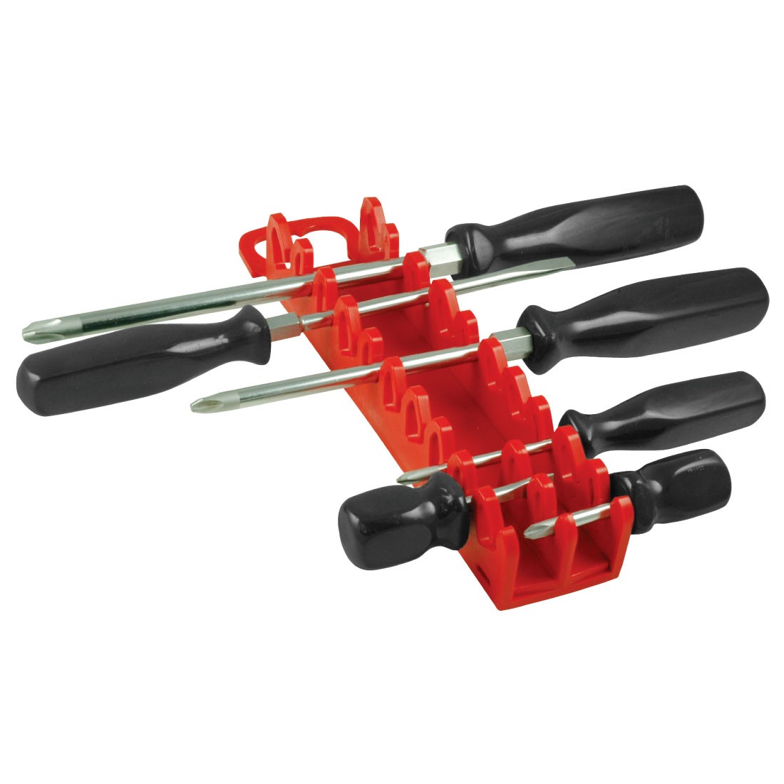 Ernst 5310 Screwdriver Gripper, 10-Compartment, Plastic, Red - 3