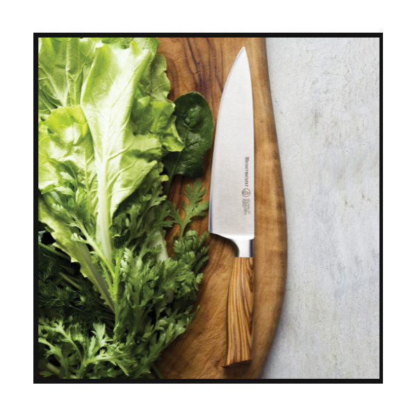 Messermeister Oliva Elite Series E/6686-8S Stealth Chef's Knife, 8 in Blade, Stainless Carbon Alloy Blade, Wood Handle - 2