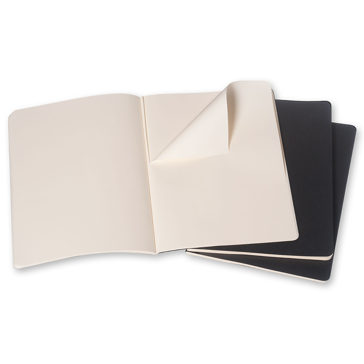 Moleskine Cahier Series 9788883705038 Journal, Black, 9-3/4 in L, Sewn Binding - 2
