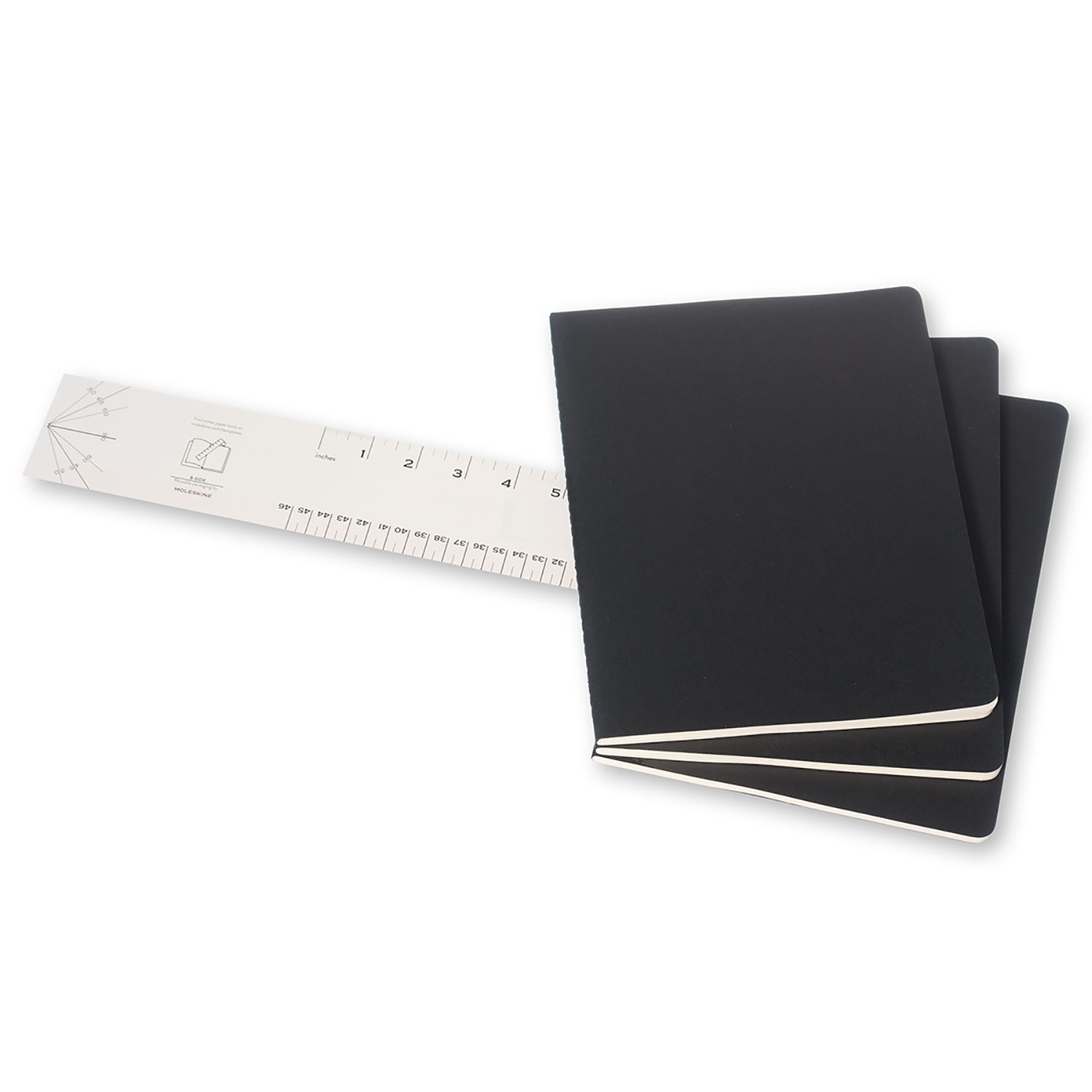 Moleskine Cahier Series 9788883705038 Journal, Black, 9-3/4 in L, Sewn Binding - 3