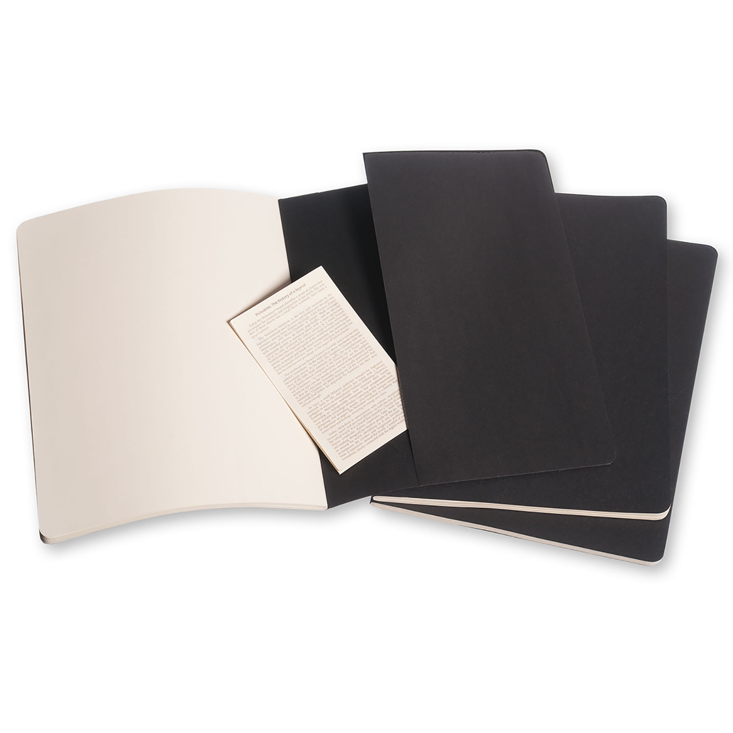 Moleskine Cahier Series 9788883705038 Journal, Black, 9-3/4 in L, Sewn Binding - 4