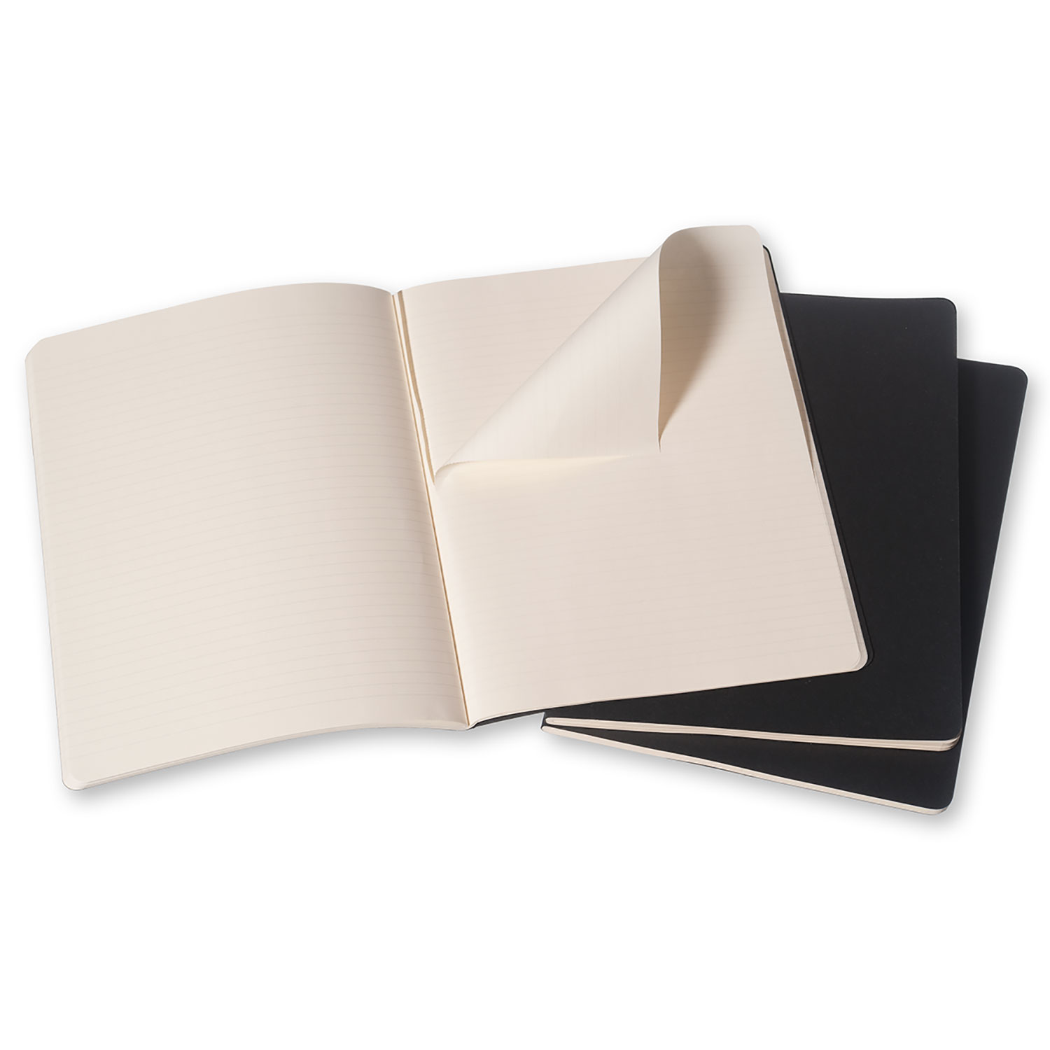 Moleskine Cahier Series 9788883705014 Journal, Black, 9-3/4 in L, 7-1/2 in W, Sewn Binding - 2