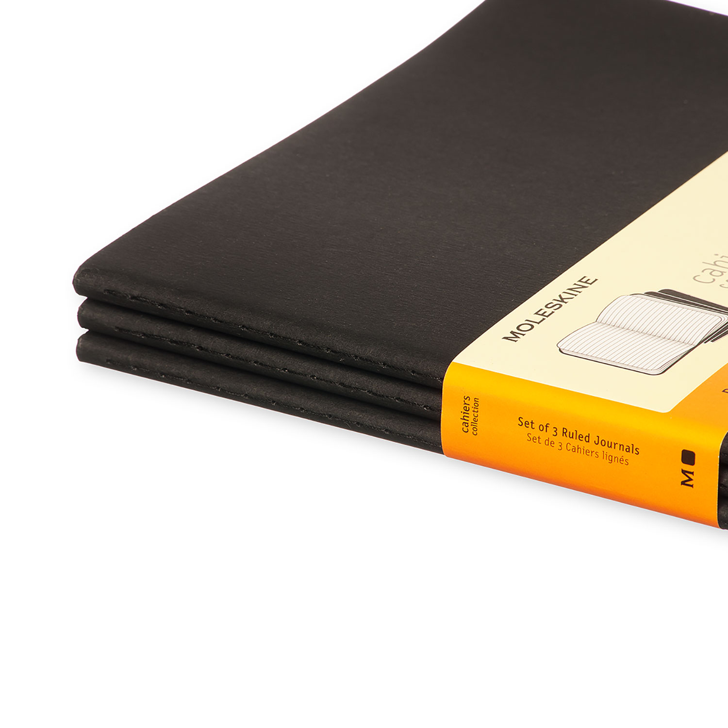 Moleskine Cahier Series 9788883705014 Journal, Black, 9-3/4 in L, 7-1/2 in W, Sewn Binding - 5