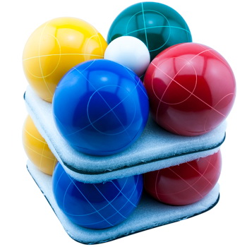 Park & Sun BB-109E Bocce Ball Set, 109 mm Dia, Poly Resin - 2