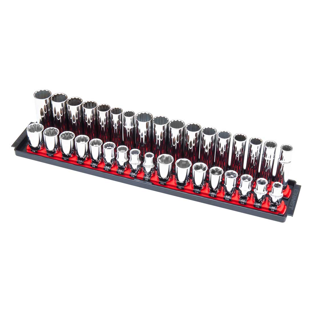 Ernst 8454 Series Socket Boss, Specifications: 1/2 in Drive, 2-Rail, Plastic, Red - 4