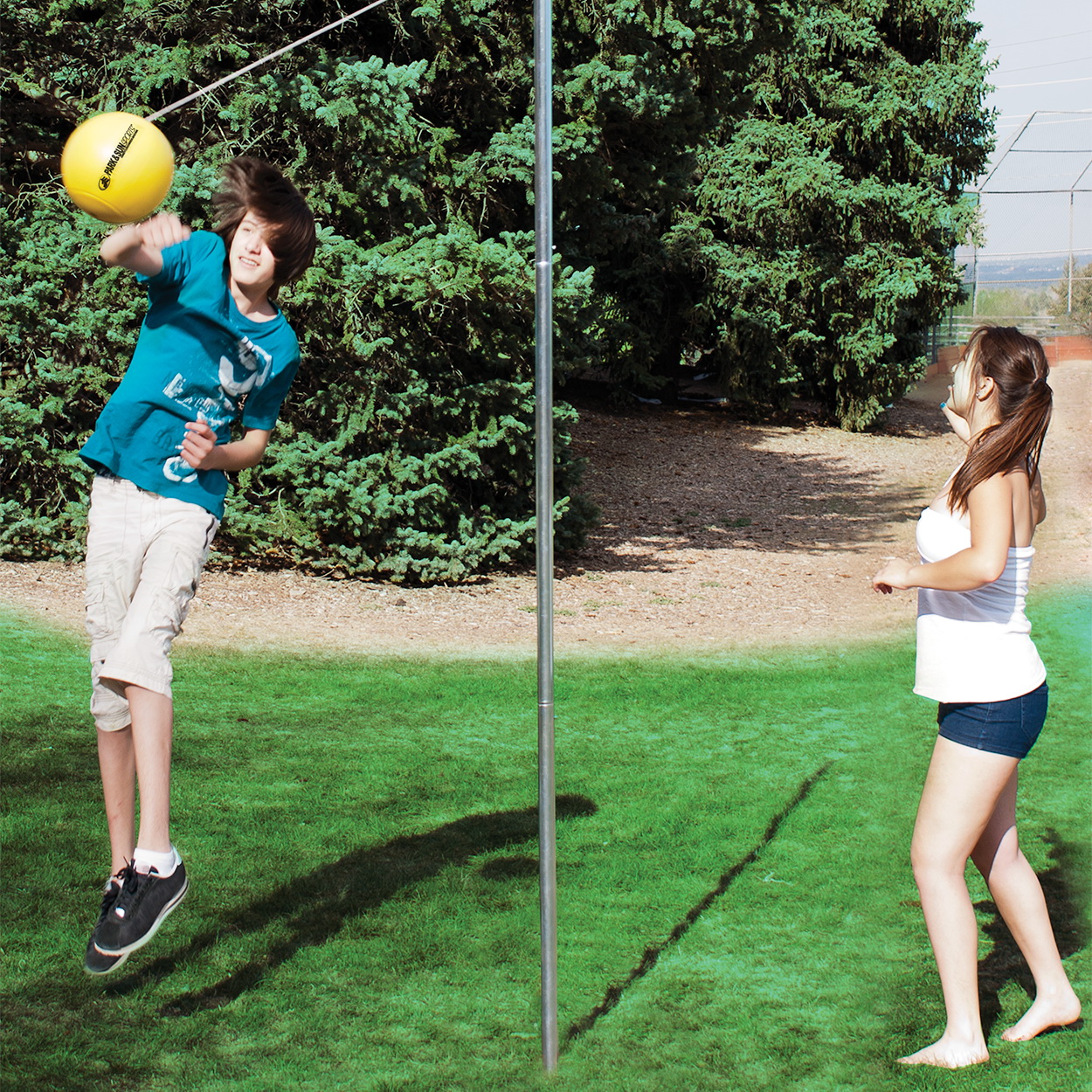 Park & Sun TP-SET Tetherball Set with Ball, 1-5/8 in Pole, Nylon - 3