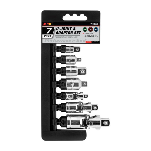 Performance Tool W30935 Universal Joint and Adapter Set, Chrome - 3