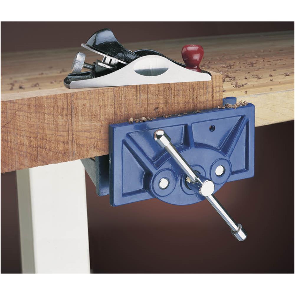 Shop Fox D2254 Wood Vise, 5-5/8 in Jaw Opening, 6 in W Jaw, 5-3/4 in D Throat, Iron/Steel - 3
