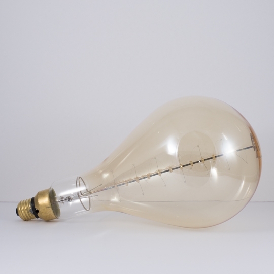 Bulbrite 137101 Incandescent Bulb, 60 W, PS56 Lamp, Medium E26 Lamp Base, 160, 2200 K Color Temp, Amber - 2