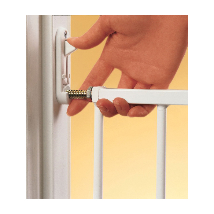 KidCo Safeway G2000 Stair Baby Safety Gate, Steel, White, 33-1/2 in H Dimensions - 2