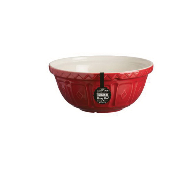 Mason Cash 2001.360 Mixing Bowl, 4.25 qt, 290 mm L, 290 mm W, Ceramic, Red - 2