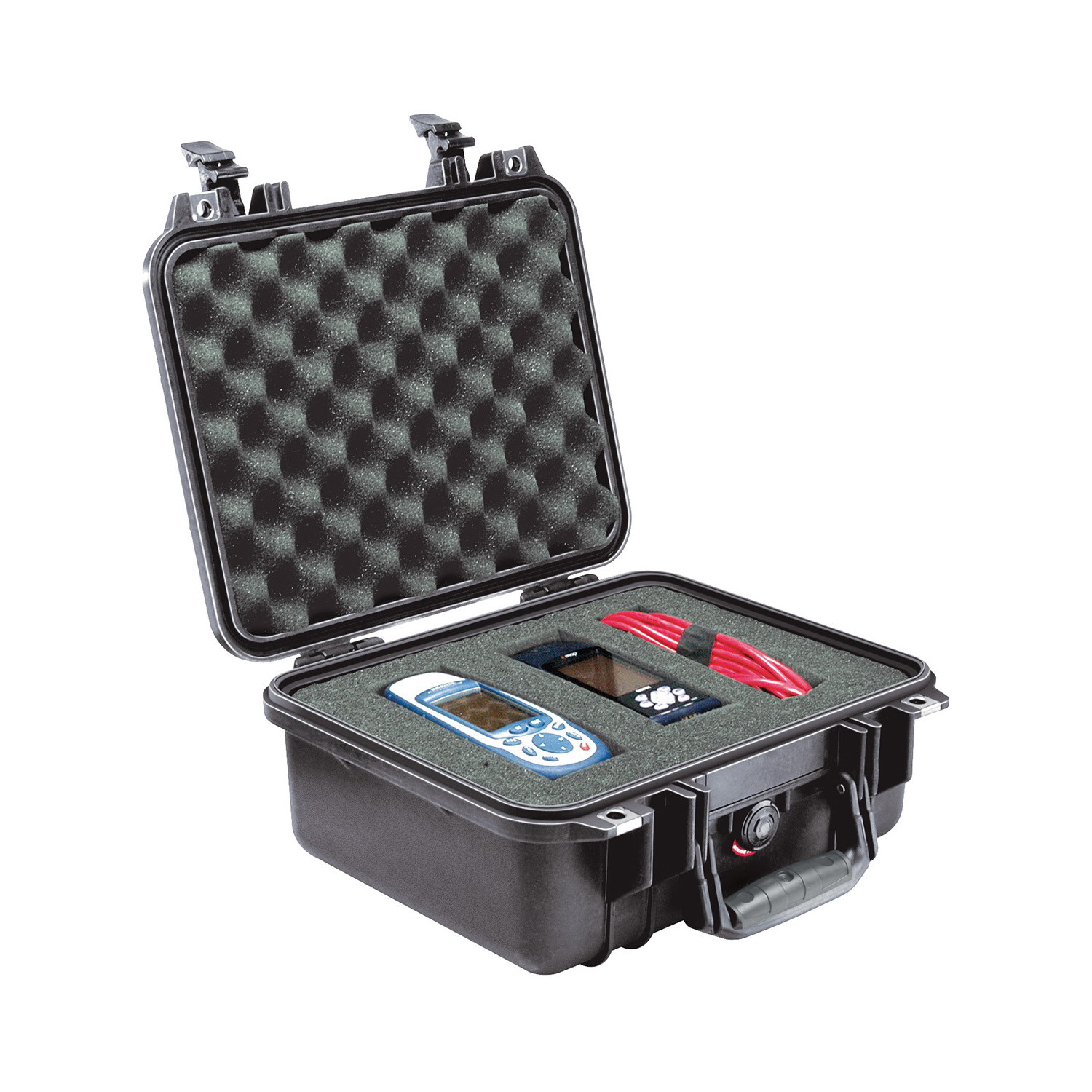 Pelican 1400WF Protector Case with Polyurethane Foam, 13.37 in L, 11.62 in W, 6 in H, Polypropylene, Black - 2
