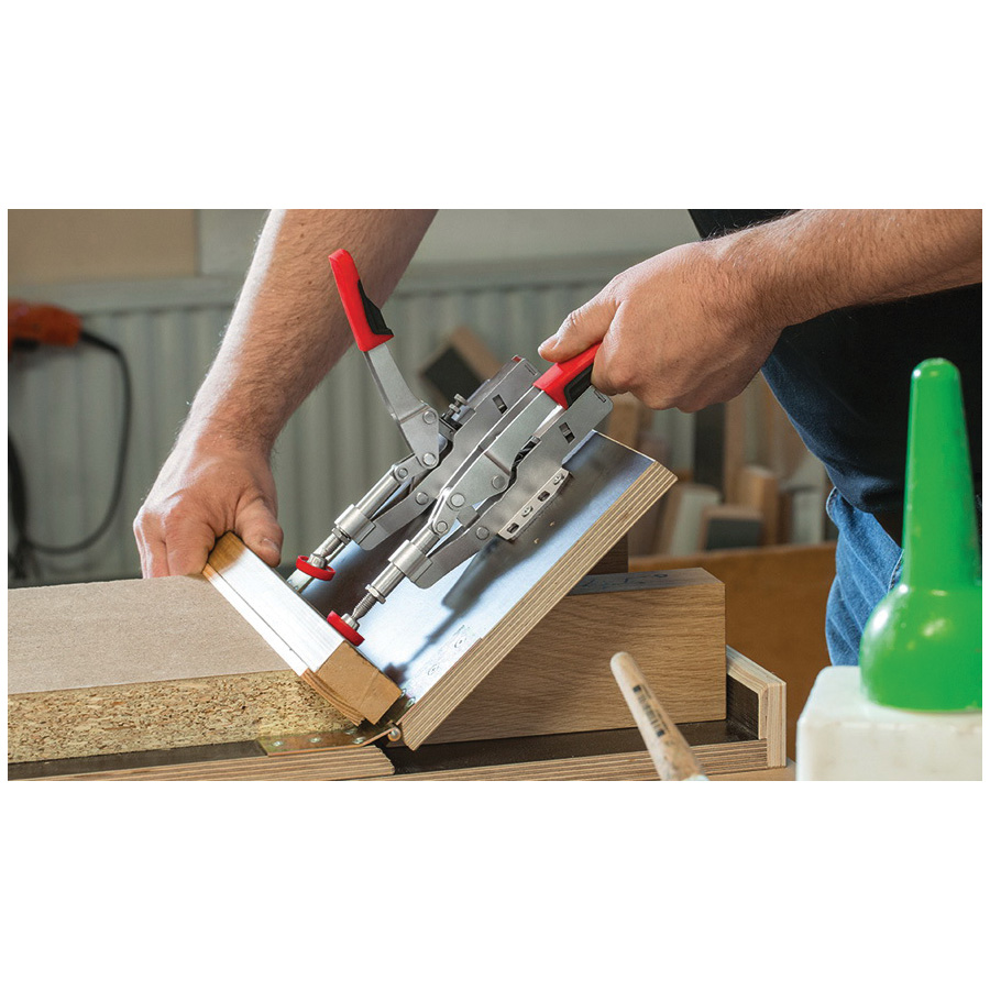 Bessey STC-IHH15 Toggle Clamp, 450 N Clamping, 3/8 in Max Opening Size, Steel Body, Black/Red Body - 3