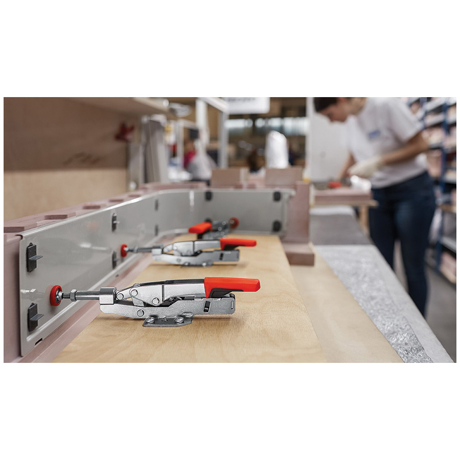 Bessey STC-IHH15 Toggle Clamp, 450 N Clamping, 3/8 in Max Opening Size, Steel Body, Black/Red Body - 4