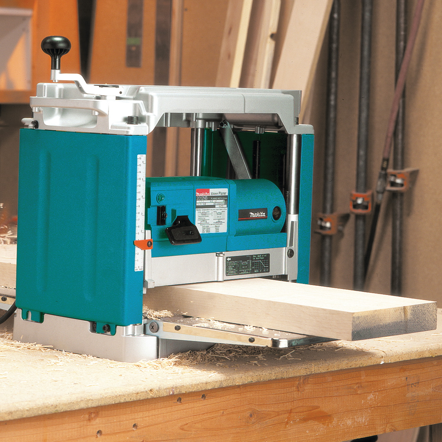 Makita 2012NB Portable Planer, 120 V, 15 A, 1/8 in Max Cut D, 12 in Max Cutting W - 2