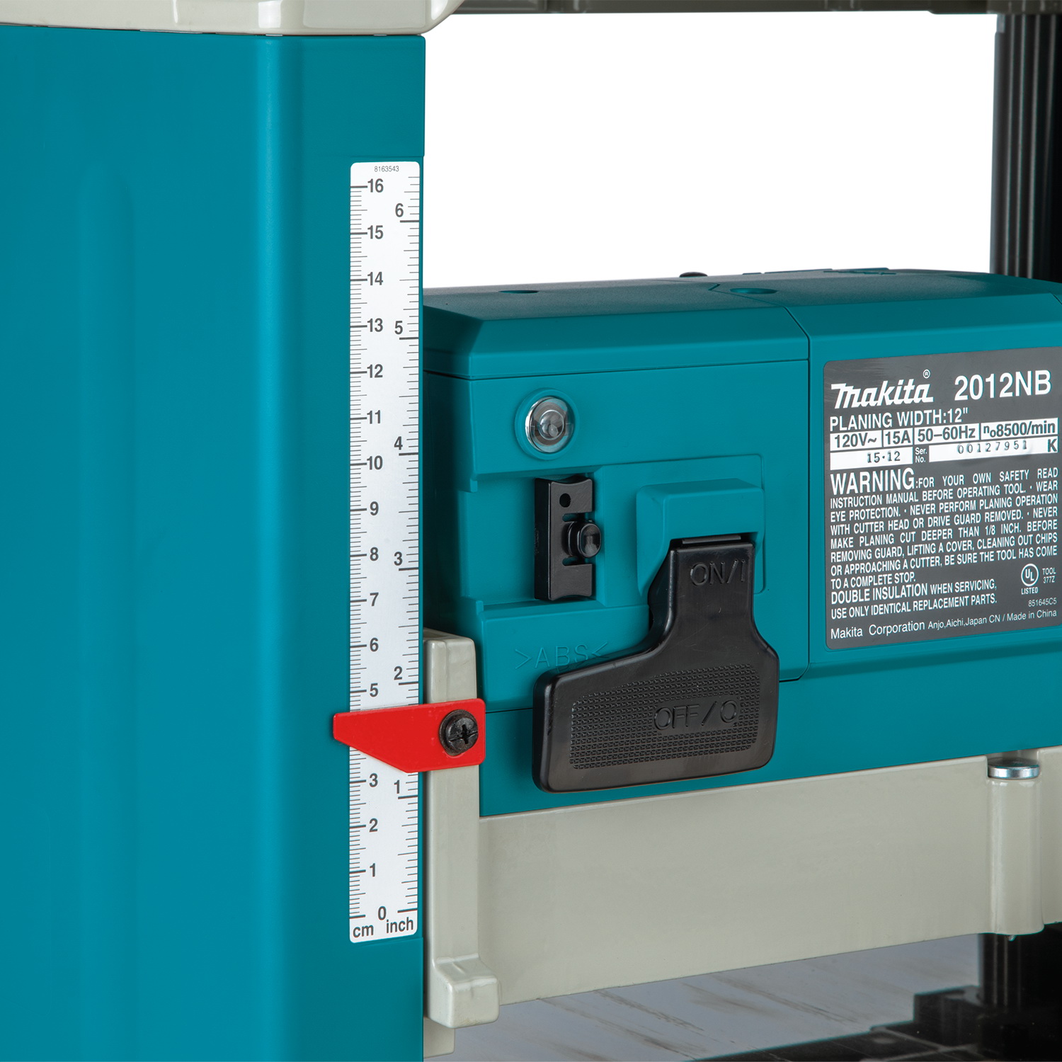 Makita 2012NB Portable Planer, 120 V, 15 A, 1/8 in Max Cut D, 12 in Max Cutting W - 4