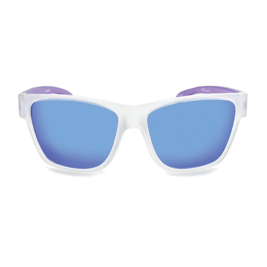 Optic Nerve 16147 Tag Sunglasses, Crystal Clear Frame, Polarized, Blue Mirror/Smoke Lens - 2