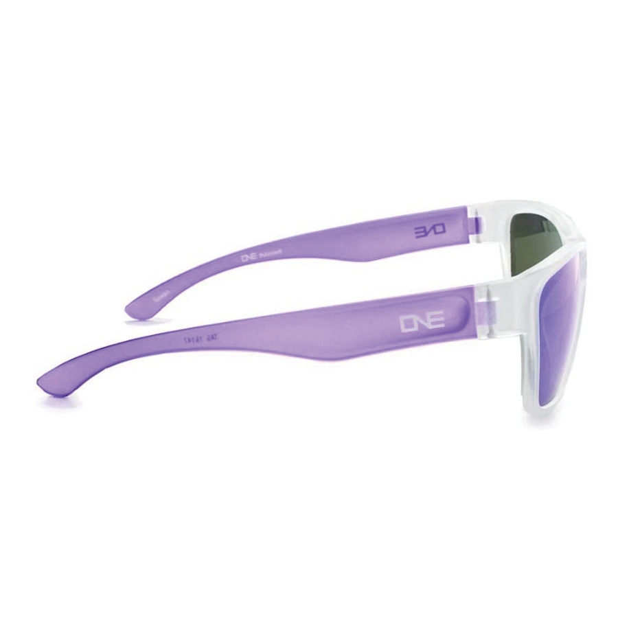 Optic Nerve 16147 Tag Sunglasses, Crystal Clear Frame, Polarized, Blue Mirror/Smoke Lens - 3