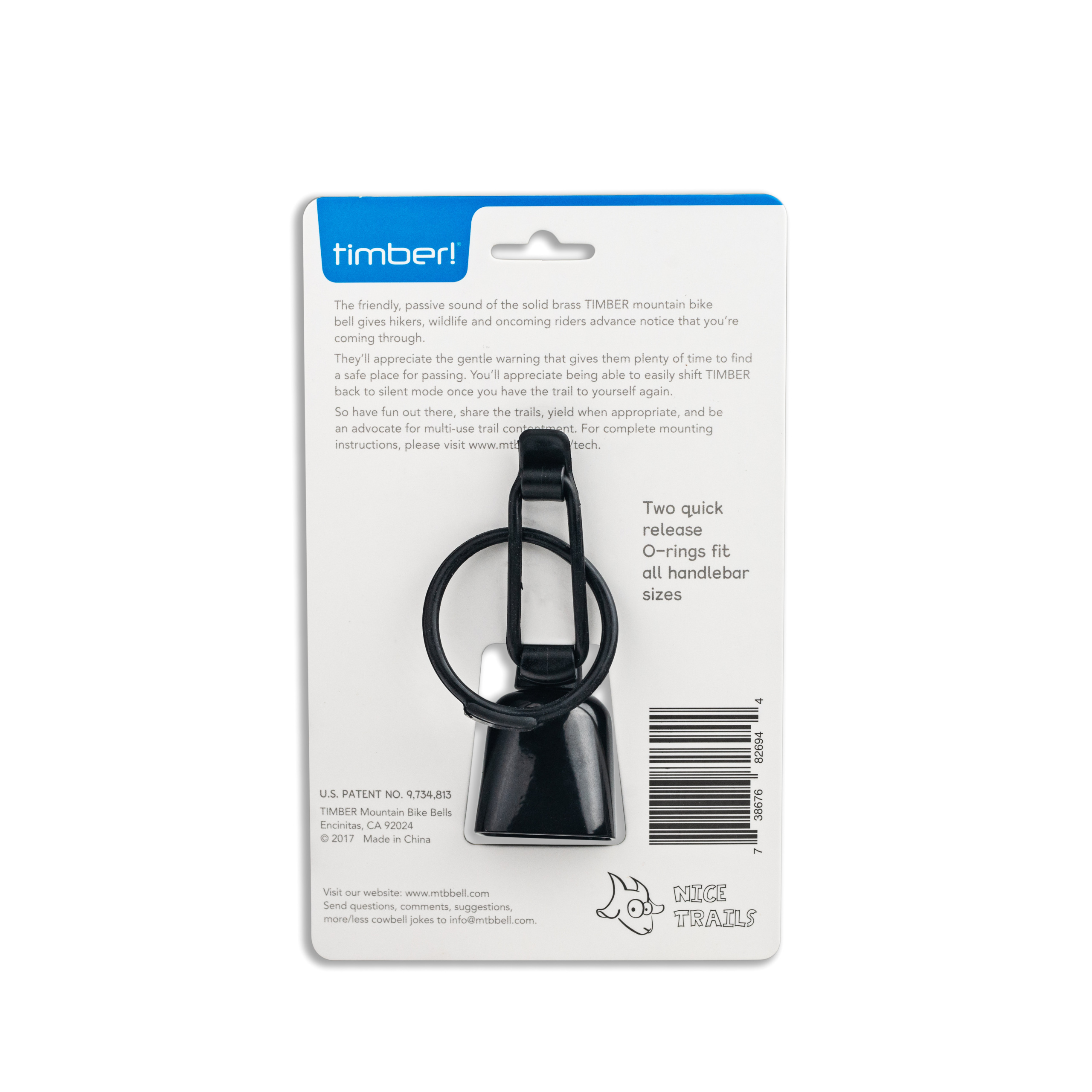 timber! 3 Series 00-585-010 Mountain Bike Bell, Black - 4