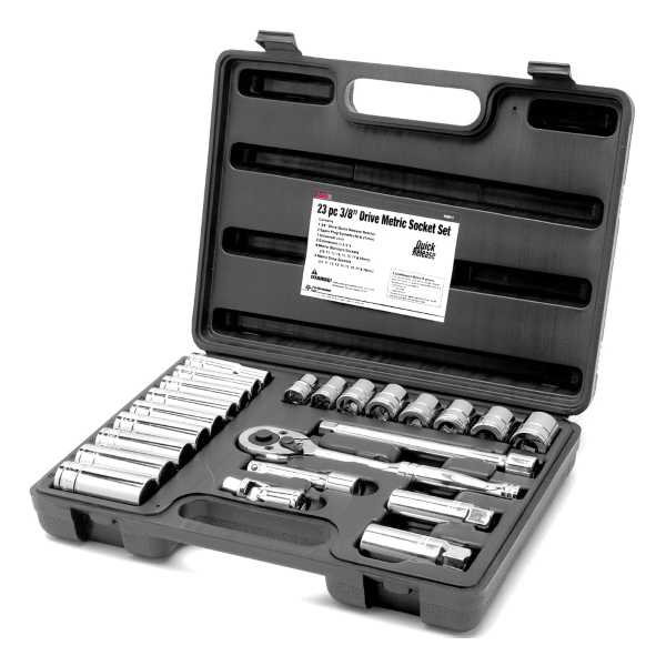 Performance Tool W38914 Series Socket Set, Chrome Vanadium Steel, Specifications: Measuring in Metric - 3