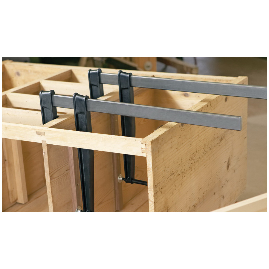 Bessey CDS24-12WP Bar Clamp with Tommy Bar Handle, 24 in Max Opening Size, 12 in D Throat, Iron Body - 2