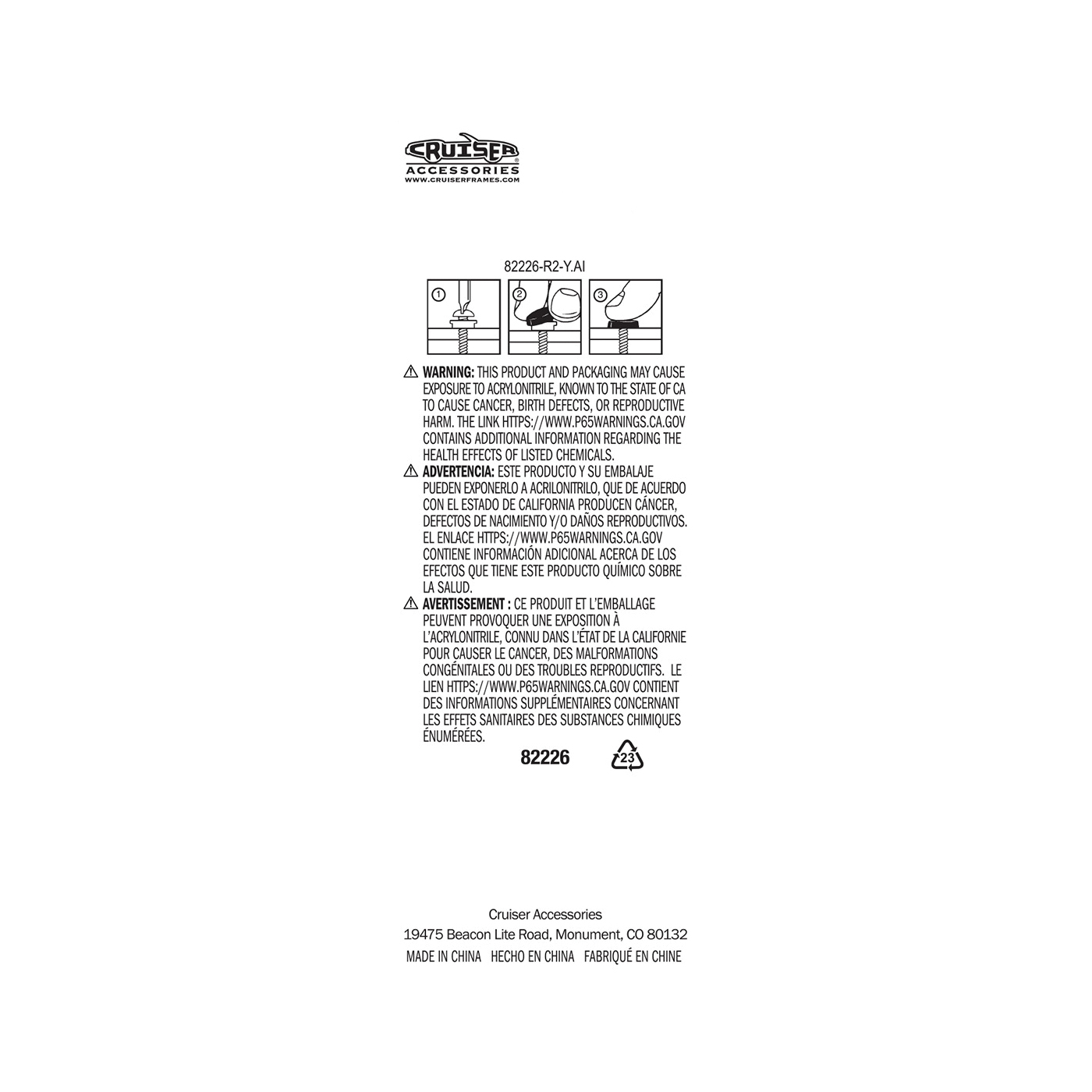 Cruiser Accessories 82226 Fastener Cap - 3